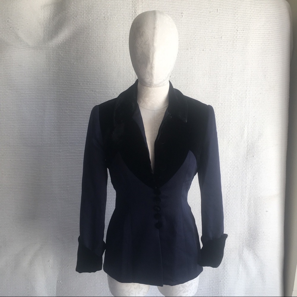 Vintage Victorian Velvet Wool Riding Jacket - Picture 7 of 8